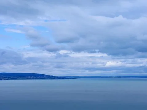 View on Balaton Lake and Balatonfured Stock Photos