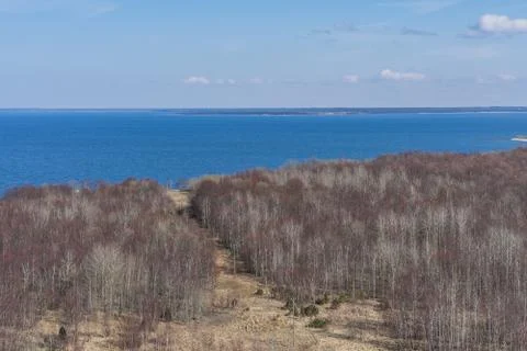 View of the Baltic Sea in the spring Stock Photos
