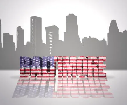 View of Baltimore City Stock Illustration