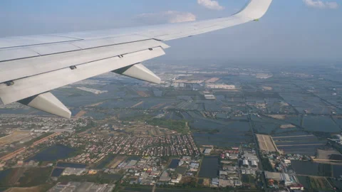 View of Bangkok from plane Stock Footage 234760844