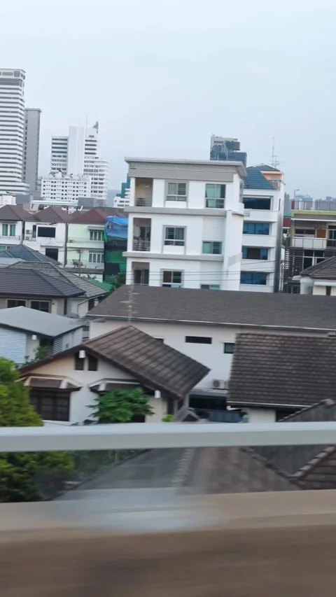 View of Bangkok through the car window. Stock Footage 324637176