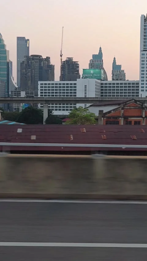 View of Bangkok through the car window. Stock-Footage 330493647
