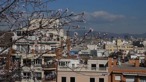 View of Barcelona Stock Footage 86636401