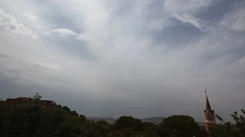 View of Barcelona from Park Guell Stock Footage 66513639