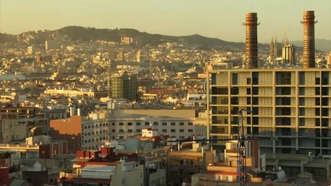 View of Barcelona, Spain Stockbeeldmateriaal 154405065