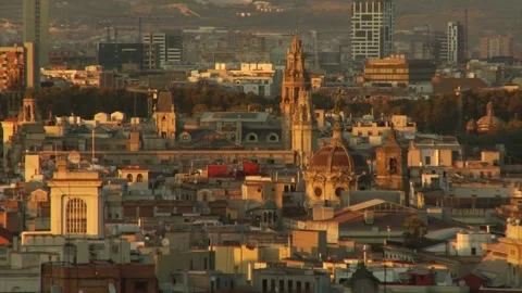View of Barcelona, Spain Stock Footage 154405108