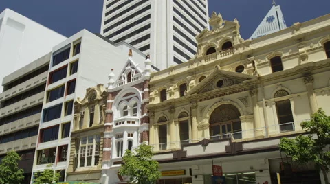 View of Barrack Street And Amcom Building Stock Footage 61417007