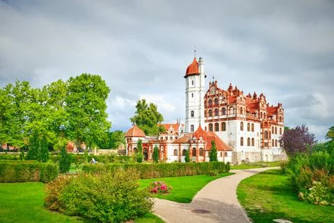View of Basedow Castle on a summer day Foto stock