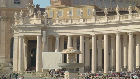 View of the Basilica of Saint Peter in Vatican Rome Italy Stock Footage 88188878