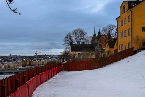 View from Bastuparken Sodermalarstrand Sodermalm, Stockholm, Sverige Stock Photos