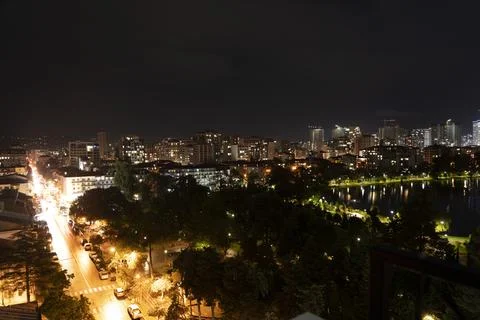 View of Batumi at night Stock Photos