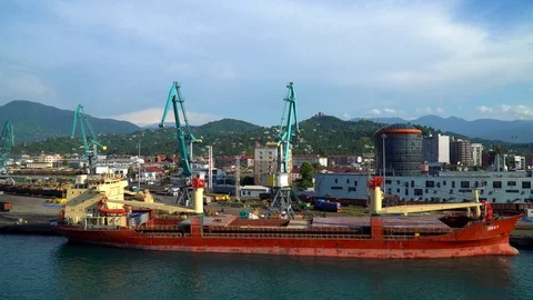 View of Batumi port Stock Footage 99657881