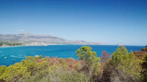 View of the bay from above 스톡 사진