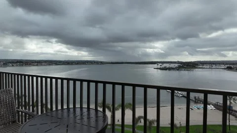 View of bay from balcony 스톡 동영상 279050059