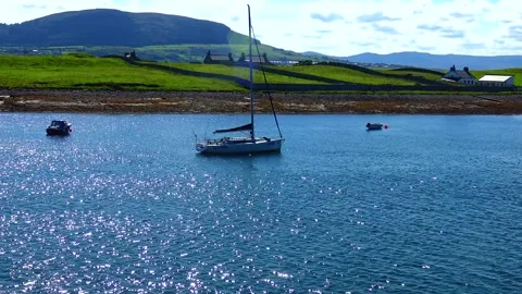 View of the bay, bay, Atlantic Ocean, Ireland Stock Footage 230166690
