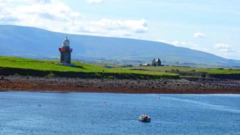 View of the bay, bay, Atlantic Ocean, Ireland Stock Footage 230166697