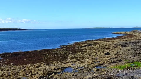 View of the bay, bay, Atlantic Ocean, Ireland Stock Footage 230166723