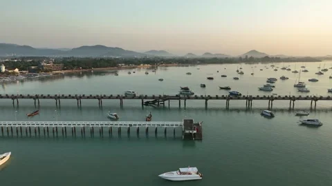 View of the bay with boats Video stock 272281043