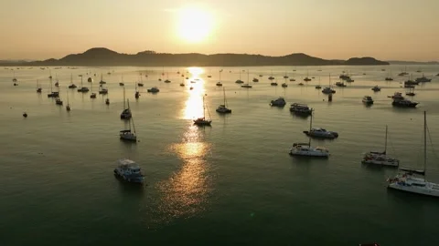 View of the bay with boats Video stock 272281150