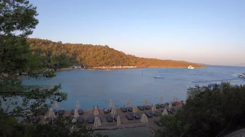 A view of the bay from Bodrum Stock Footage 171880779