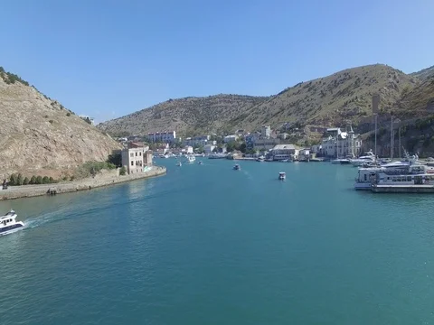 View of bay, Crimea Stock Footage 73927075