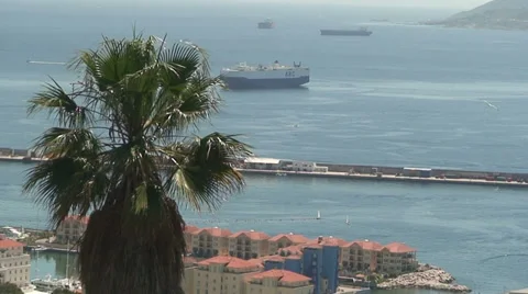 The View To The Bay Of Gibraltar (2) Stock Footage 29665253