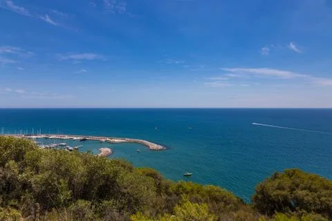 View of the bay in the Mediterranean near Valencia, Spain Stock Photos