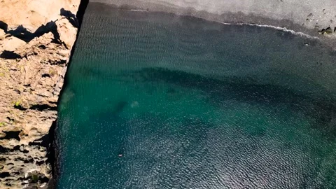 View of the bay in the ocean with fresh water, top view 4k Stock Footage 261998341