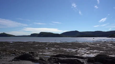 View of a bay in Parc du Bic Stock Footage 143166041