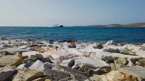 View of the bay of Paros. Stock Footage 241517937