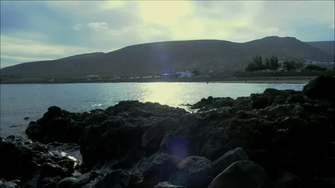 View of the Bay from the Rocks Stock Footage 102192862
