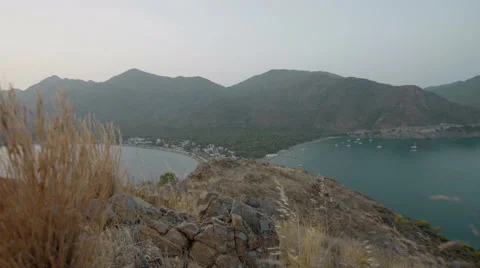 View of a bay. Shot 4K. Stock Footage 40460274