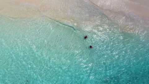 View of the beach from above Stock Footage 139034419