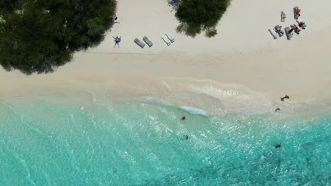 View of the beach from above Stock Footage 139034482