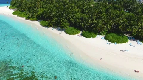 View of the beach from above Stock Footage 146093406