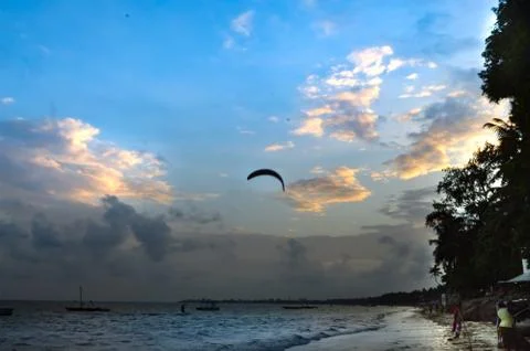 View of the beach and ocean Foto stock