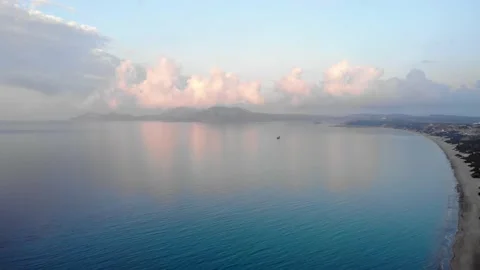 View of the beach and sea Stock Footage 155613580