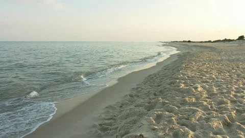 The view of the beach and sea views Stock Footage 81267862