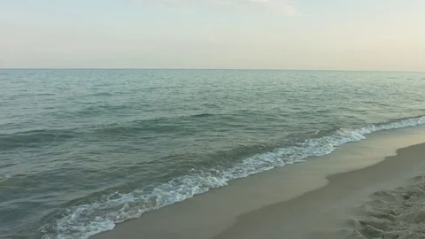 The view of the beach and sea views Video stock 81268062