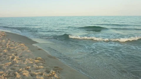 The view of the beach and sea views Video stock 81268328