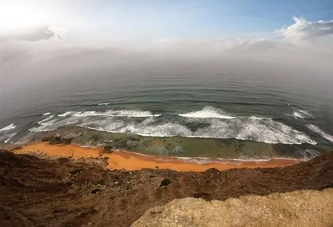 View of a beach on the Atlantic coast Foto stock