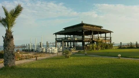 View of the beach bar Video stock 81267486