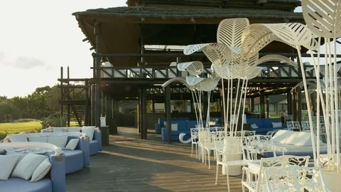 View of the beach bar Stock Footage 81267567