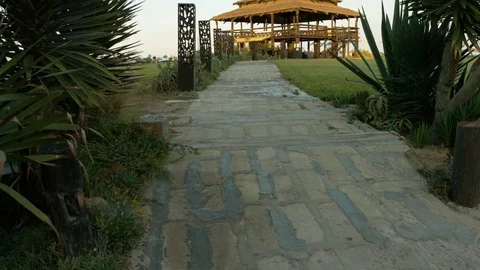 View of the beach bar Video stock 81268723