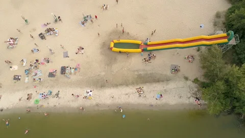 View of the beach from a bird's eye view. Stock-Footage 111139261