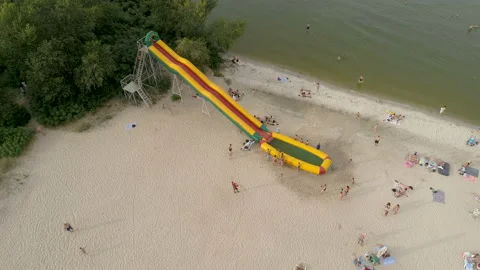 View of the beach from a bird's eye view. Stock-Footage 111149708