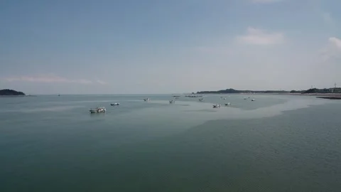 View of the beach, drone shot Video stock 303550957