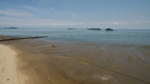 View of the beach, drone shot Video stock 303550959