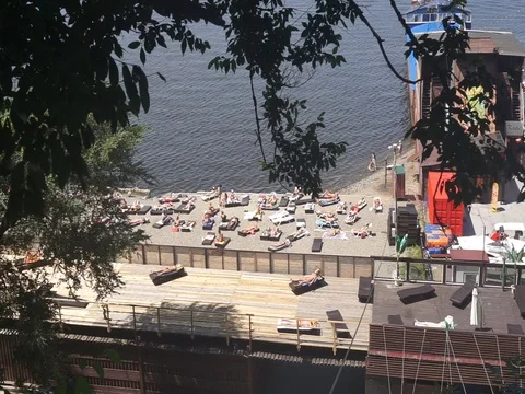 View of the beach Vídeo Stock 85600434