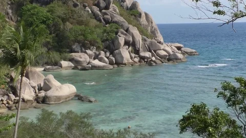 View of the beach Stock Footage 112708105